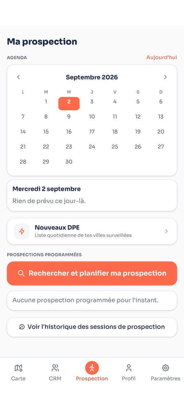 Agenda de prospection